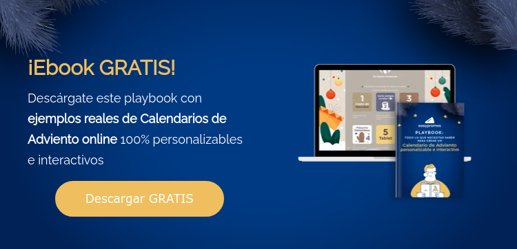 ¡Ebook GRATIS! Descárgate este playbook con ejemplos reales de Calendarios de Adviento online 100% personalizables e interactivos  