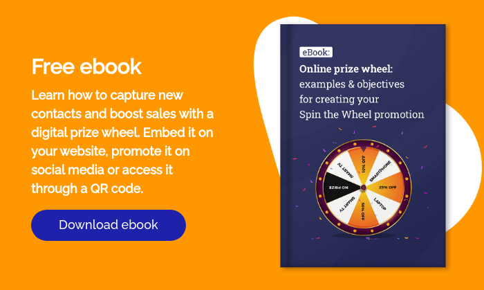 Free ebook Learn how to capture new contacts and boost sales with a digital prize wheel. Embed it on your website, promote it on social media or access it through a QR code.  