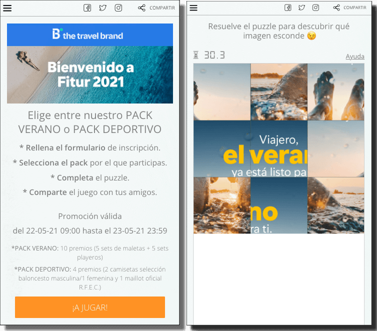 promotion idea for tourism, a puzzle game
